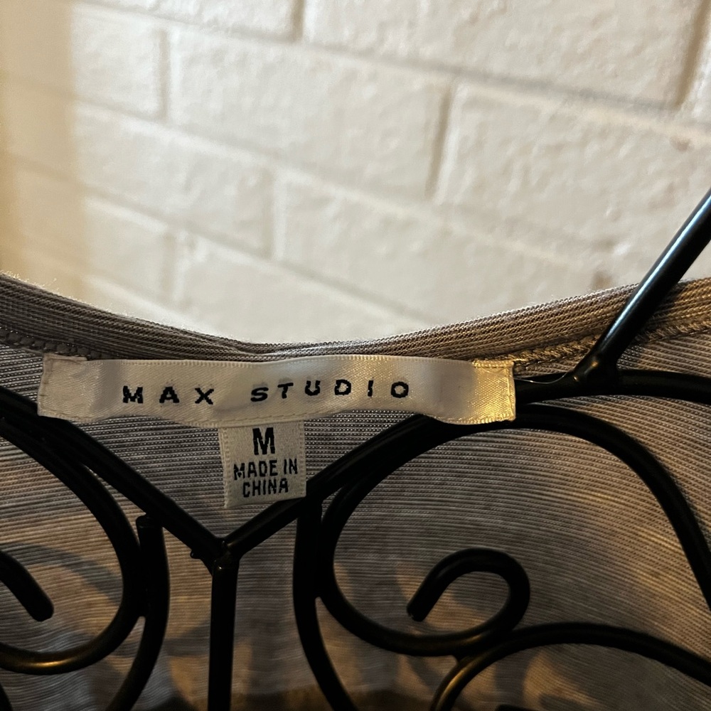 Max Studio Light Gray Flattering Tshirt Dress - image 6